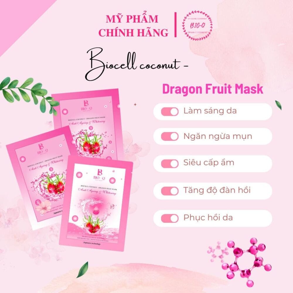 MẶT NẠ DỪA THANH LONG BIOQ - Hình ảnh 2