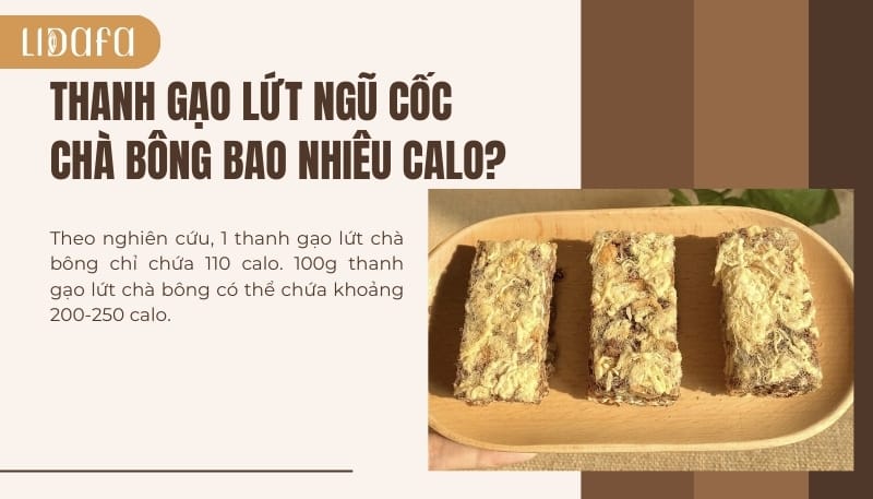 1 thanh gạo lứt chà bông bao nhiêu calo