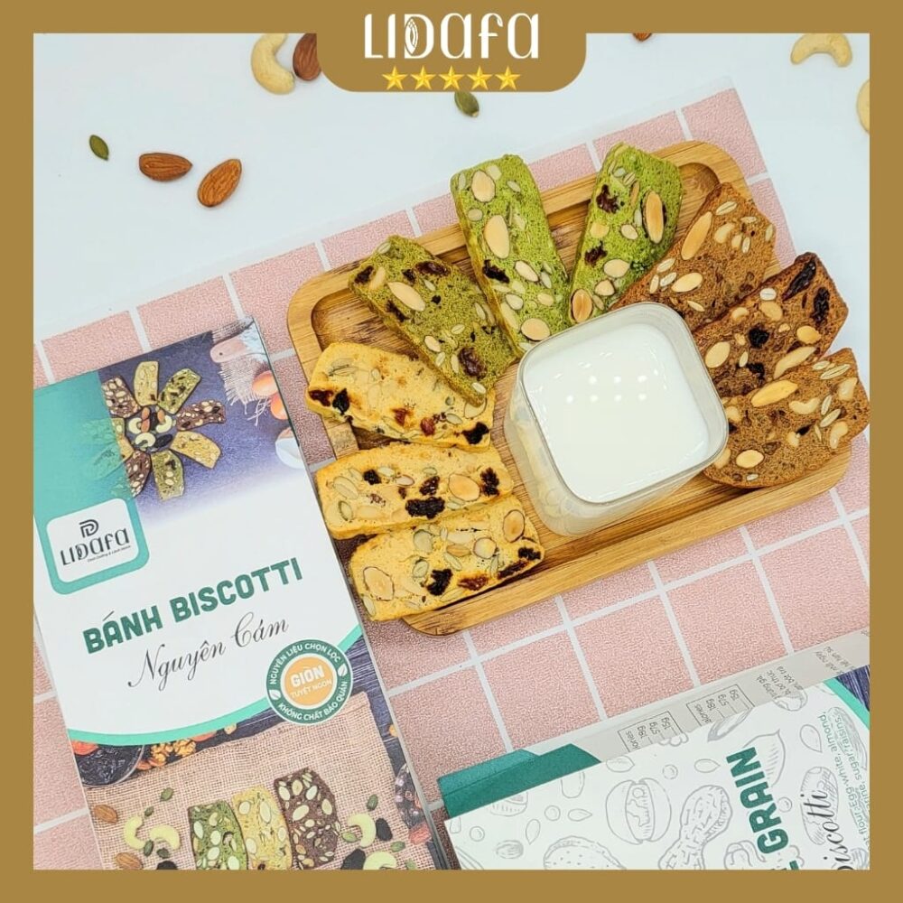 BÁNH BISCOTTI NGUYÊN CÁM LIDAFA 240GR - Hình ảnh 5