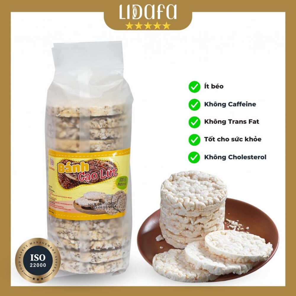 BÁNH GẠO LỨT KHÔNG ĐƯỜNG LIDAFA 170G