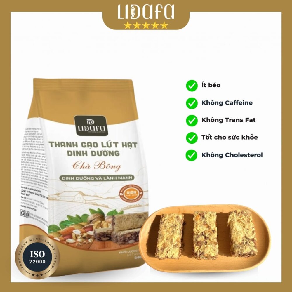 THANH GẠO LỨT CHÀ BÔNG LIDAFA 240G